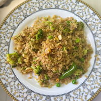 Brocolli Green Peas Poha